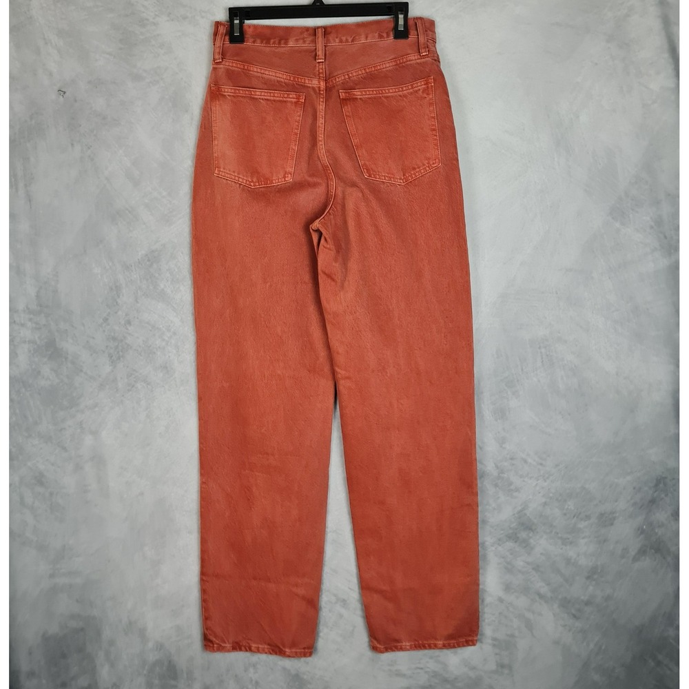 Madewell Baggy Straight Jeans Womens 27 Salmon Pink High Rise Relaxed Denim